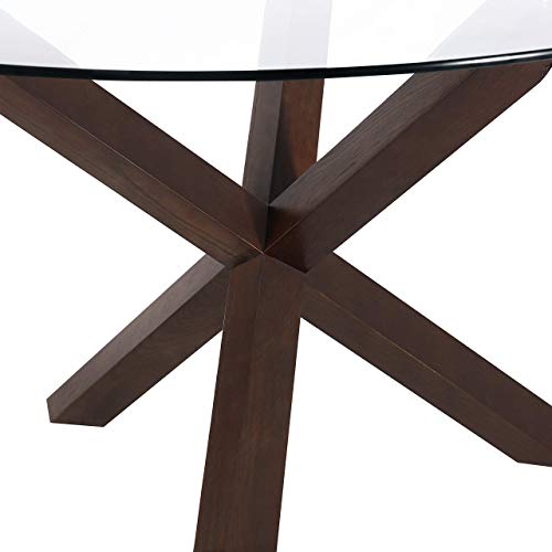 POLY & BARK Kennedy 48" Round Dining Table, Walnut