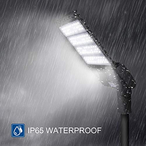 Hylele 400W LED Street Light Parking lot Light Commercial Street & Area Lighting Shoebox Pole Lights Outdoor IP65 Waterproof 5700K 56000LM 140 LM/W Super Bright with Slip Fitter Mounting ETL Listed