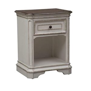liberty furniture industries magnolia manor 1-drawer nightstand, w22 x d17 x h28, white