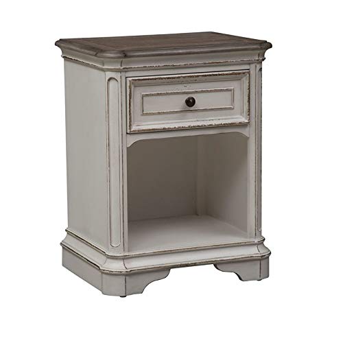 Liberty Furniture Industries Magnolia Manor 1-Drawer Nightstand, W22 x D17 x H28, White