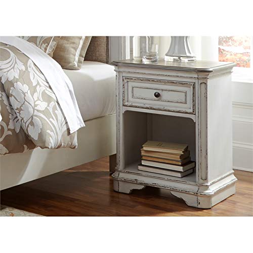 Liberty Furniture Industries Magnolia Manor 1-Drawer Nightstand, W22 x D17 x H28, White