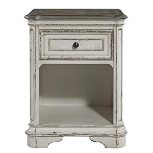 Liberty Furniture Industries Magnolia Manor 1-Drawer Nightstand, W22 x D17 x H28, White