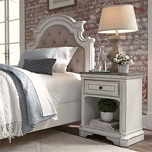 Liberty Furniture Industries Magnolia Manor 1-Drawer Nightstand, W22 x D17 x H28, White