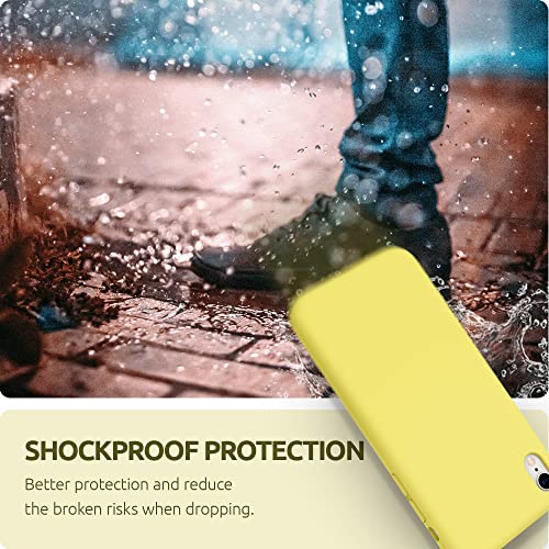 SURPHY Silicone Case Compatible with iPhone XR Case, Soft Liquid Silicone Shockproof Phone Case (with Microfiber Lining) Compatible with iPhone XR (2018) 6.1 inches (Yellow)