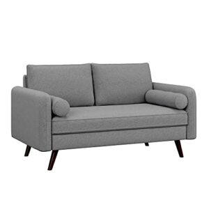 lifestyle solutions calgary upholstered loveseat, (59" long x 32" deep), grey