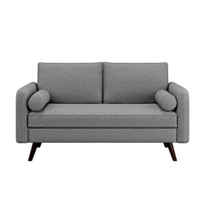 Lifestyle Solutions Calgary Upholstered Loveseat, (59" Long x 32" Deep), Grey