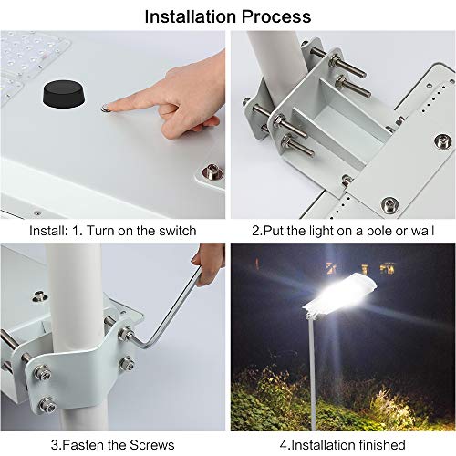 TENKOO 200W LED Solar Flood Light Dusk to Dawn Solar Powered Street Light Outdoor Waterproof IP67 with Remote Control Solar Security Light for Backyard|Garage|Driveway|Basketball Court…