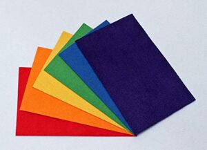 ultrasuede® st (soft) 6 piece variety pack - assorted 3"x 5" precuts - rainbow brights (u008.06)
