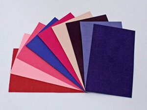 ultrasuede® st (soft) 6 piece variety pack - assorted 3"x 5" precuts - pink & purple (u008.04)