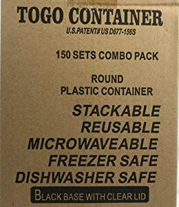 TD F6016 16oz. 150-Pack BPA Free Microwavable Meal Prep Container with Lid