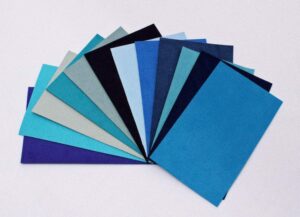 ultrasuede® st (soft) 6 piece variety pack - assorted 3"x 5" precuts - blue blues aqua (u008.02)