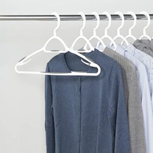 Set of 5 Deluxe Non Slip Hangers by Neatfreak! - Space Saving Hangers for Clothes, Pants, Jackets and Shirt 5 Pack,White/Grey