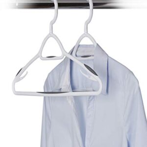 Set of 5 Deluxe Non Slip Hangers by Neatfreak! - Space Saving Hangers for Clothes, Pants, Jackets and Shirt 5 Pack,White/Grey