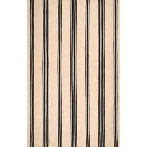 nuLOOM Striped Brenna Jute Area Rug, 5' x 8', Natural