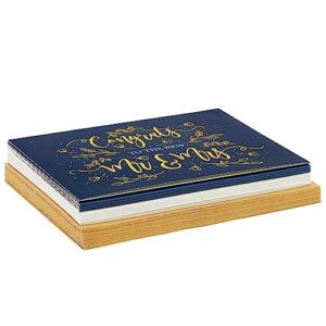 Juvale 24 Pack Wedding Cards for Bride and Groom with Envelopes, Engagement Congratulations, 6 Gold Foil Designs (5x7 In)