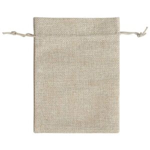 Lucky Monet 25/50/100PCS Burlap Gift Bags Wedding Hessian Jute Bags Linen Jewelry Pouches with Drawstring for Birthday, Party, Wedding Favors, Present, Art and DIY Craft (100Pcs, Cream, 4” x 6”)