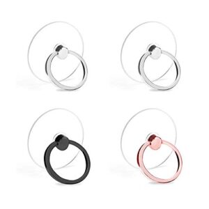 cell phone ring holder, transparent phone ring holder 360°rotation finger ring stand phone ring grip compatible with almost all phones/phone cases (round)