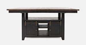 jofran madison county storage extension dining table, 72', vintage black