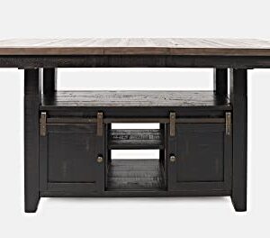 Jofran Madison County Storage Extension Dining Table, 72', Vintage Black