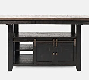 Jofran Madison County Storage Extension Dining Table, 72', Vintage Black