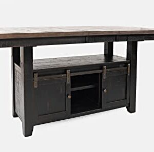 Jofran Madison County Storage Extension Dining Table, 72', Vintage Black