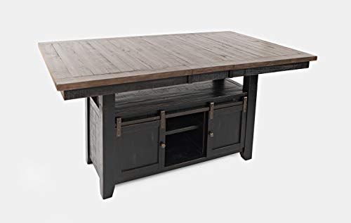 Jofran Madison County Storage Extension Dining Table, 72', Vintage Black