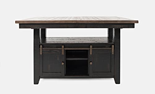 Jofran Madison County Storage Extension Dining Table, 72', Vintage Black