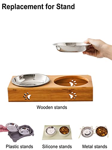 VENTION Stainless Steel Cat Bowls, Cat Food Bowl for Indoor Cats, Whisker Fatigue Cat Bowl, Shallow Cat Dishes