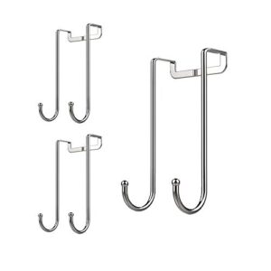 dalanpa 1kuan over door hook heavy duty hooks for hanging - single hook loads up to 50lbs for kitchen, bathroom, bedroom and office - pack of 3