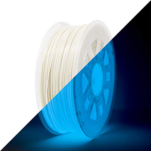 Gizmo Dorks Low Odor ABS 3D Printer Filament 3mm (2.85mm) 1kg, Glow in The Dark Blue