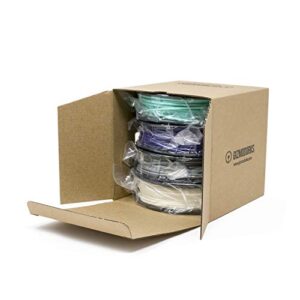 Gizmo Dorks Low Odor ABS 3D Printer Filament 3mm (2.85mm) 200g Sample Pack - White, Teal, Purple, Grey