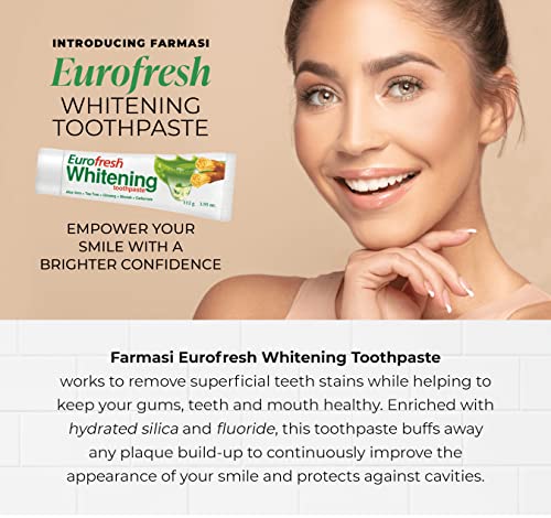 FARMASI Eurofresh Whitening Toothpaste, Provides Sensitive Teeth and Oral Care, It Refreshes The Breath and Provides a Solution to Tea and Coffee Stains, 3.7 fl. oz / 112 ml