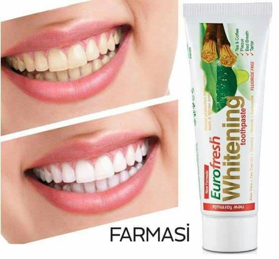 FARMASI Eurofresh Whitening Toothpaste, Provides Sensitive Teeth and Oral Care, It Refreshes The Breath and Provides a Solution to Tea and Coffee Stains, 3.7 fl. oz / 112 ml