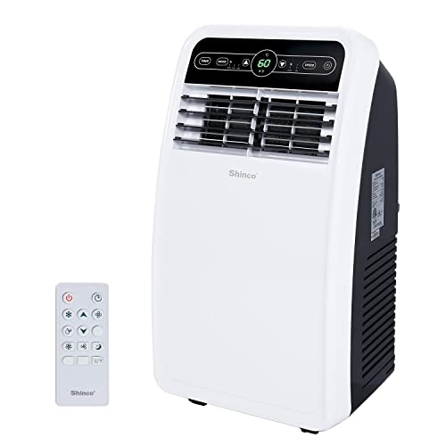 Shinco 8,000 BTU Portable Air Conditioner, Portable AC Unit with Built-in Cool, Dehumidifier & Fan Modes for Room up to 200 sq.ft, Room Air Conditioner with Remote Control, 24 Hour Timer, Installation Kit