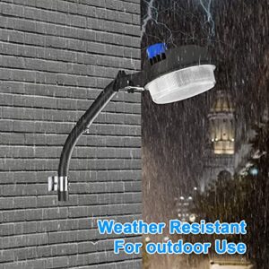 LEDMO Mounting Arm for LED Barn Light Adjustable Angle Sturdy Black Aluminum Extension Mounting Pole for Dusk to Dawm Outdoor Security Area Light Yard Light