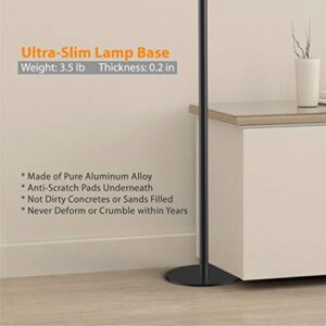 TROND LED Floor Lamp for Bedroom - 30W 5000 LM Super Bright Modern Standing Lamps for Living Room, Touch Control 5-Level Dimmable, 3000K Warm White Light, 30 mins Timer Tall Floor Lamp for Office Home