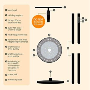 TROND LED Floor Lamp for Bedroom - 30W 5000 LM Super Bright Modern Standing Lamps for Living Room, Touch Control 5-Level Dimmable, 3000K Warm White Light, 30 mins Timer Tall Floor Lamp for Office Home