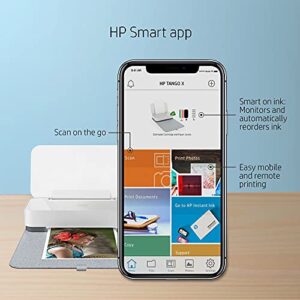 HP Tango X Smart Wireless Printer with Indigo Linen -cover – Mobile Remote Print, Scan, Copy, HP Instant Ink (3DP64A)