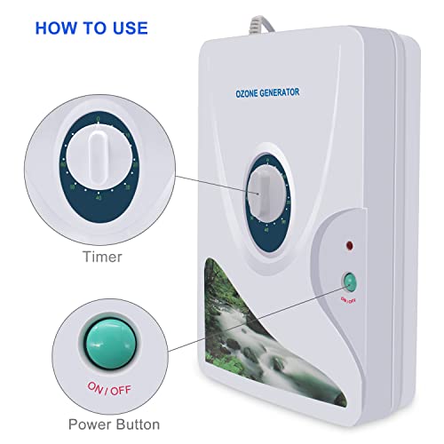 SHD Ozone Generator Water Ozonator O3 Ozone Machine 600mg/h for Home Air, Water, Fruits, Vegetables Clean