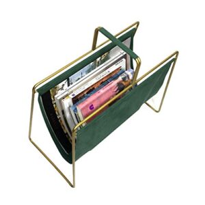 newspaper baskets magazine rack, modern floor-standing bookshelf desktop data file rack multi-function rack storage rack coffee shop sofa magazine rack (color : green, size : 20 * 37 * 40.5cm)