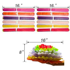 Cinco De Mayo Decorations Fiesta Tissue Pom Paper Flowers - Mexican Carnival Rainbow Theme Party Supplies 16" (Set of 12)