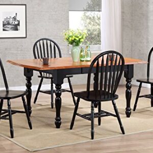 Sunset Trading Black Cherry Selections Dining Chairs, Distressed Antique rub Through