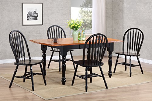 Sunset Trading Black Cherry Selections Dining Chairs, Distressed Antique rub Through