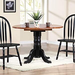 Sunset Trading Black Cherry Selections Dining Chairs, Distressed Antique rub Through