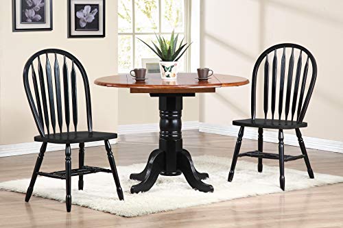 Sunset Trading Black Cherry Selections Dining Chairs, Distressed Antique rub Through