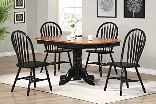 Sunset Trading Black Cherry Selections Dining Chairs, Distressed Antique rub Through