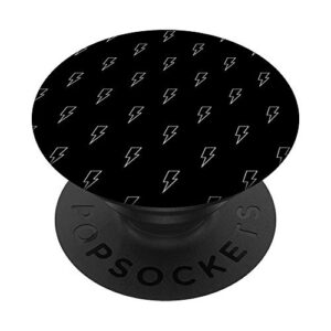 lightning bolt gift black and white phone grip accessory g popsockets popgrip: swappable grip for phones & tablets