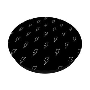 Lightning Bolt Gift Black and White Phone Grip Accessory G PopSockets PopGrip: Swappable Grip for Phones & Tablets