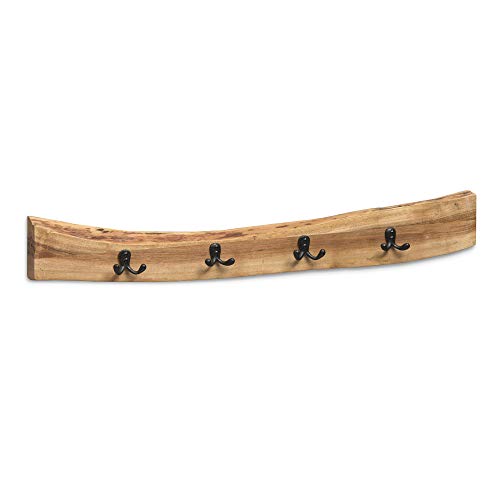 Alaterre Furniture Alpine Natural Live Edge Wood 36" Coat Hooks