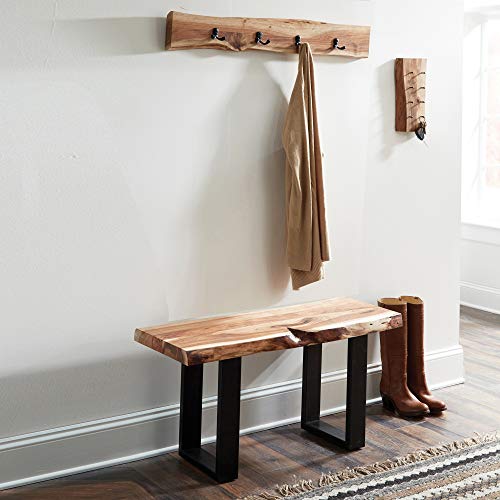 Alaterre Furniture Alpine Natural Live Edge Wood 36" Coat Hooks